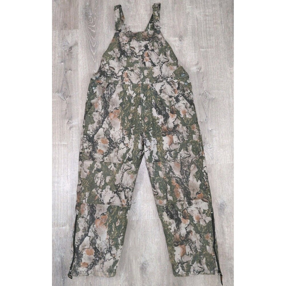 Yukon Gear Heavy Weight Insulated Overalls Size Large Natural Camo Hunting